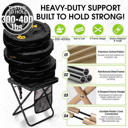 Outdoor Camping Chair Portable Folding Backpack Chair with Shoulder Straps