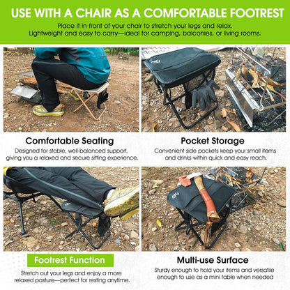 Outdoor Camping Chair Portable Folding Backpack Chair with Shoulder Straps
