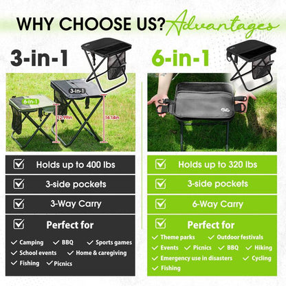 Outdoor Camping Chair Portable Folding Backpack Chair with Shoulder Straps